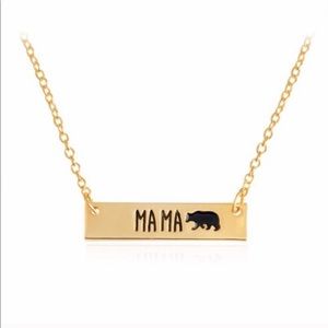 Mama Bear Necklace gold